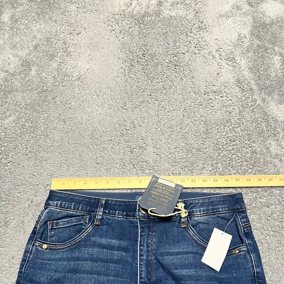 Democracy Jeans Womens 16 Ab technology High Rise Slim Straight Leg Blue Denim - Picture 12 of 14